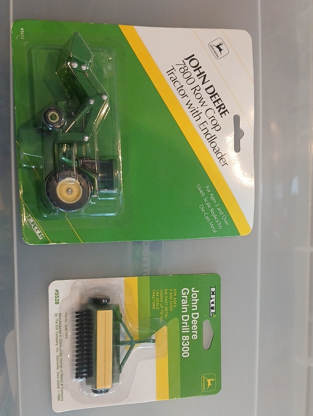 John Deere 7800 Row Crop Tractor with Endloader 5652 And Grain Drill 8300 - 5528
